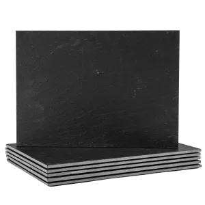 35cm x 25cm Rectangular Linea Slate Placemats - Pack of Six - By Argon Tableware