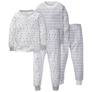 All-Stars and Stripes Organic Cool Gray PJ Sets