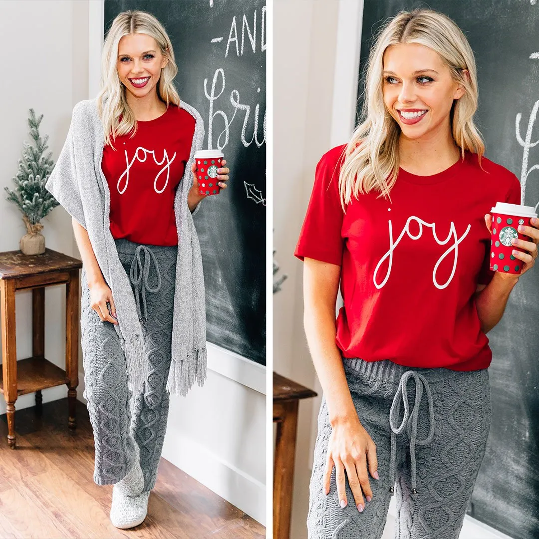 All Things Christmas Canvas Red Graphic Tee