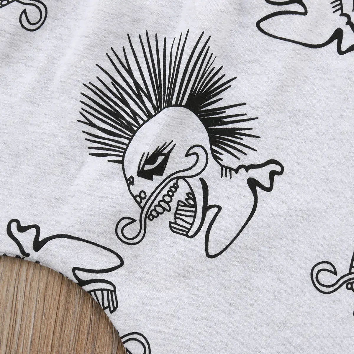 Baby Boy Clothes Black Skull^