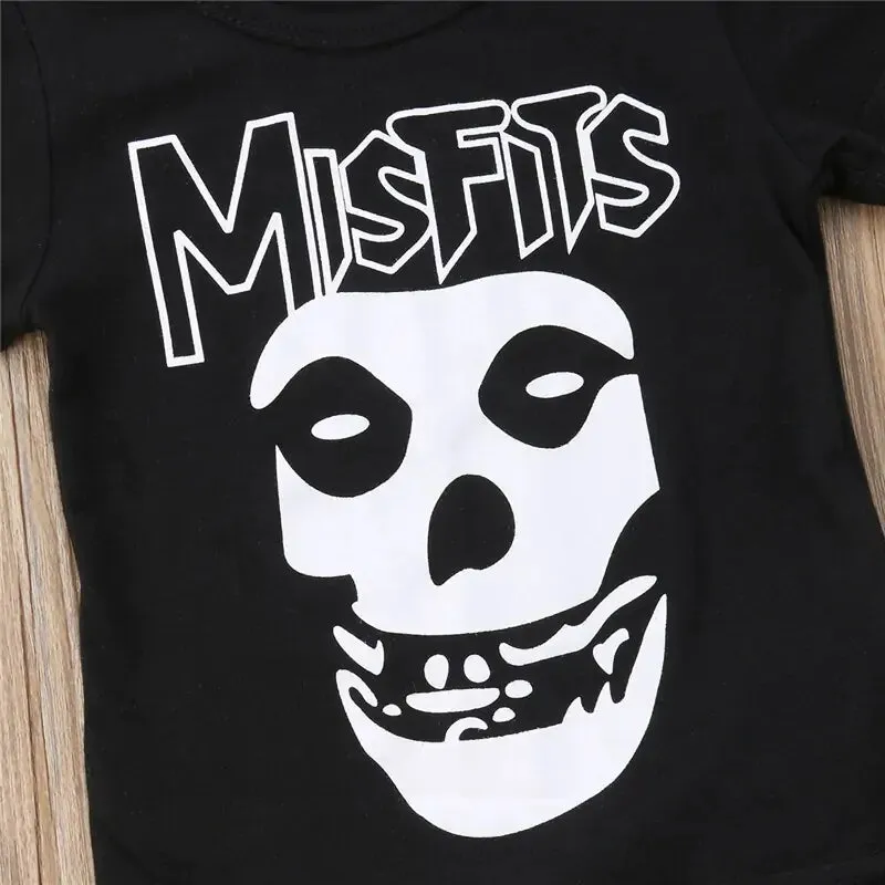 Baby Boy Clothes Black Skull^