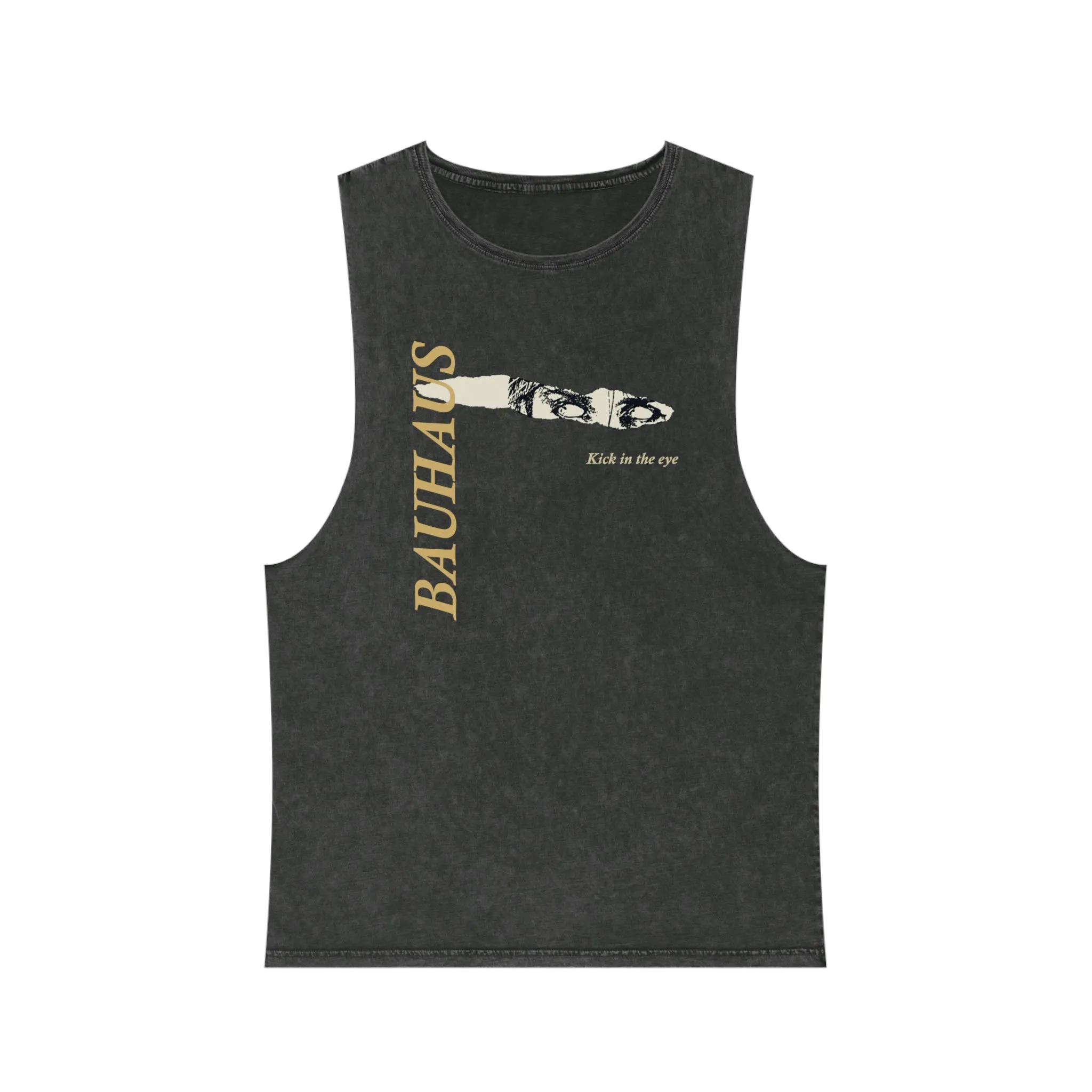 Bauhaus kick in the eye Tank top, Unisex Stonewash Tank Top