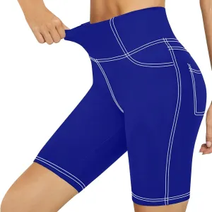 Biker Shorts for Women Cotton High Waisted Yoga Shorts Tummy Control Short Leggings