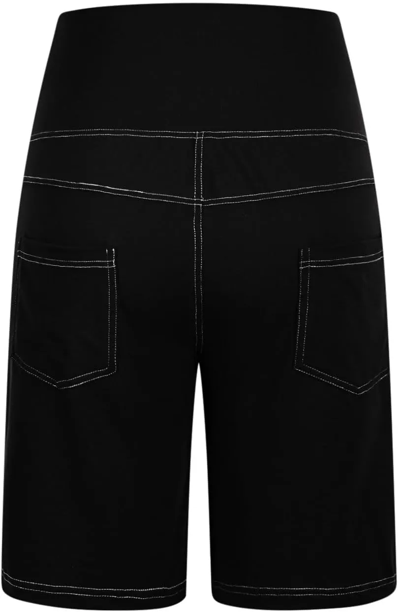 Biker Shorts for Women Cotton High Waisted Yoga Shorts Tummy Control Short Leggings
