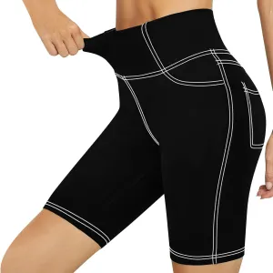 Biker Shorts for Women Cotton High Waisted Yoga Shorts Tummy Control Short Leggings
