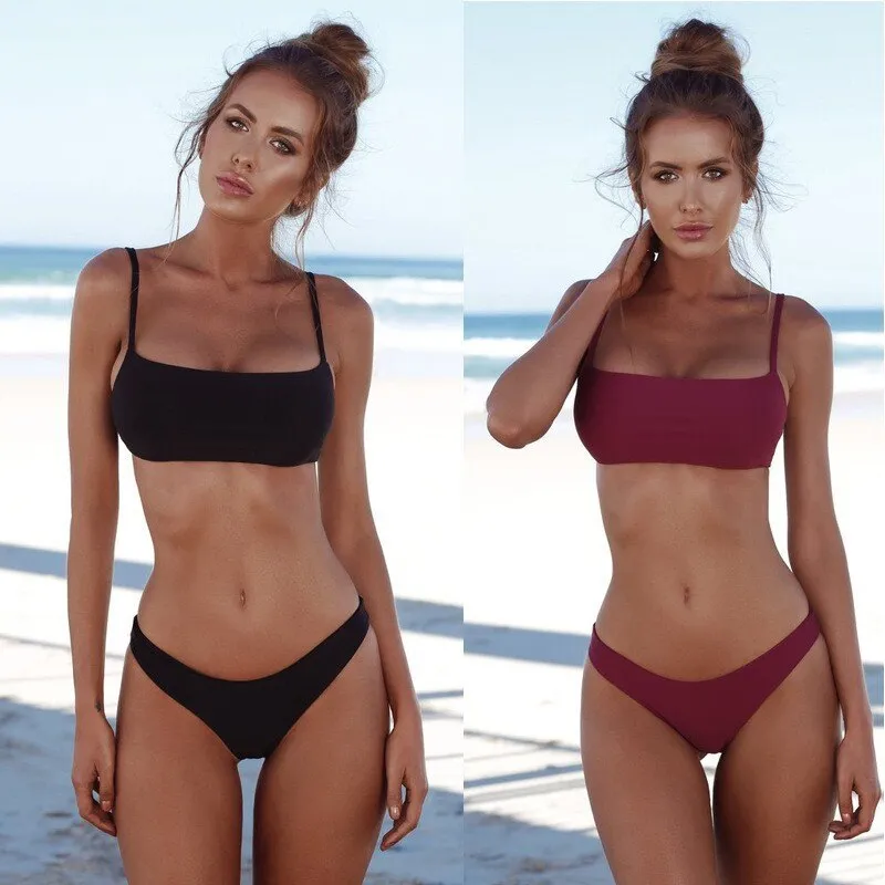 Bikini Swimsuit Beachwear Push Up Padded Bra Top G- String Panties Swimming Underwear Bathing Suit Beach Wear Show up