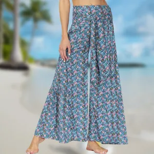 Bohemian Style Digital Print Floor-Length Pants
