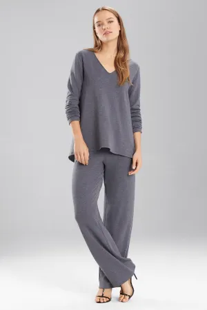 Brushed Long Sleeve V-Neck Top