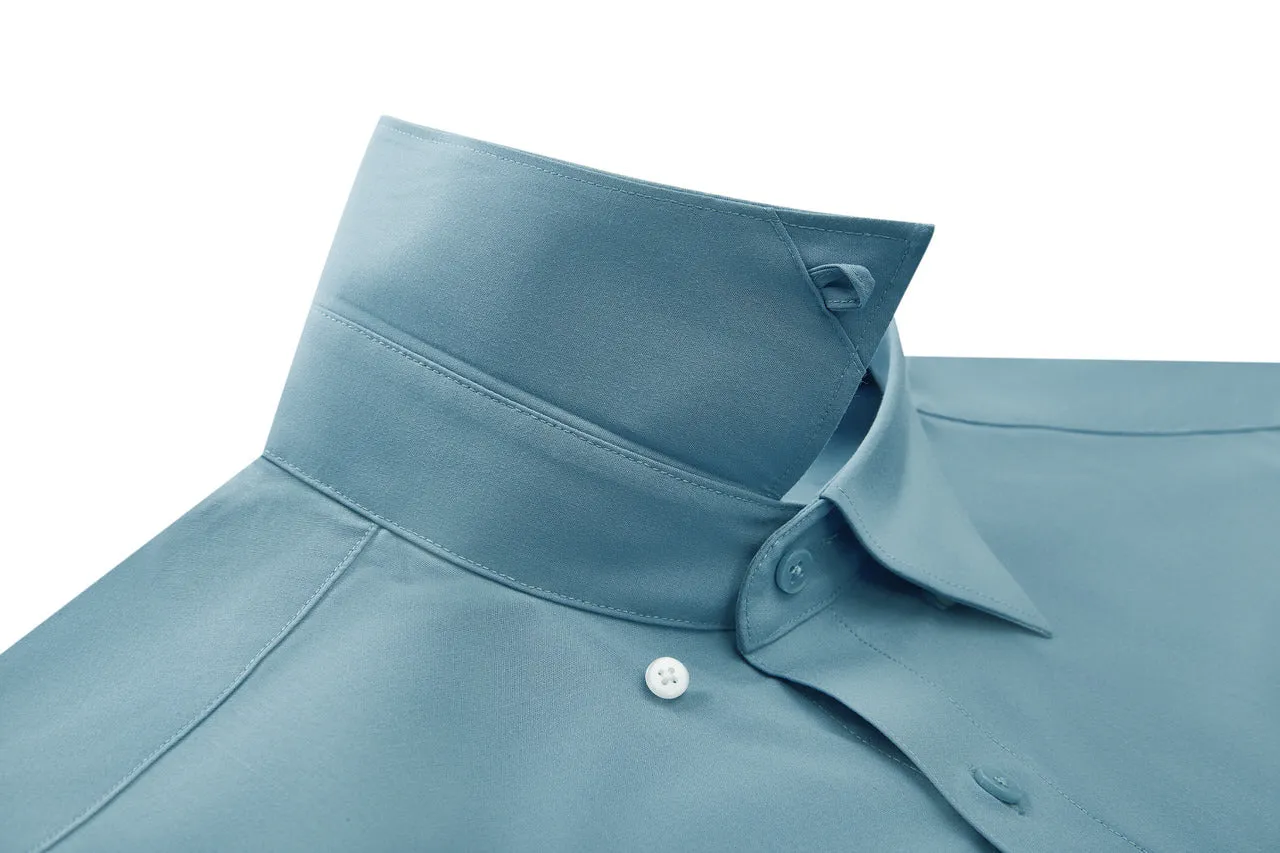 Cool Touch Stretch Poplin Shirt in Smart Fit with Chest Pocket