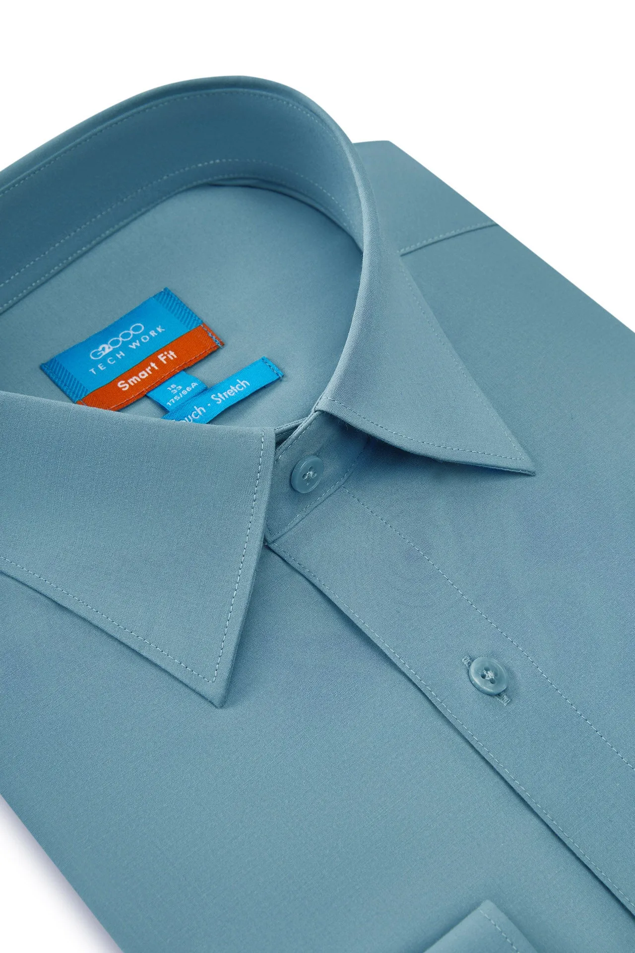 Cool Touch Stretch Poplin Shirt in Smart Fit with Chest Pocket