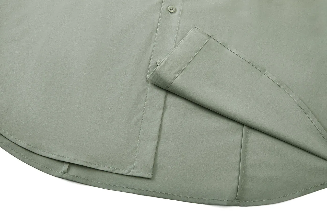 Cool Touch Stretch Poplin Shirt in Smart Fit with Chest Pocket