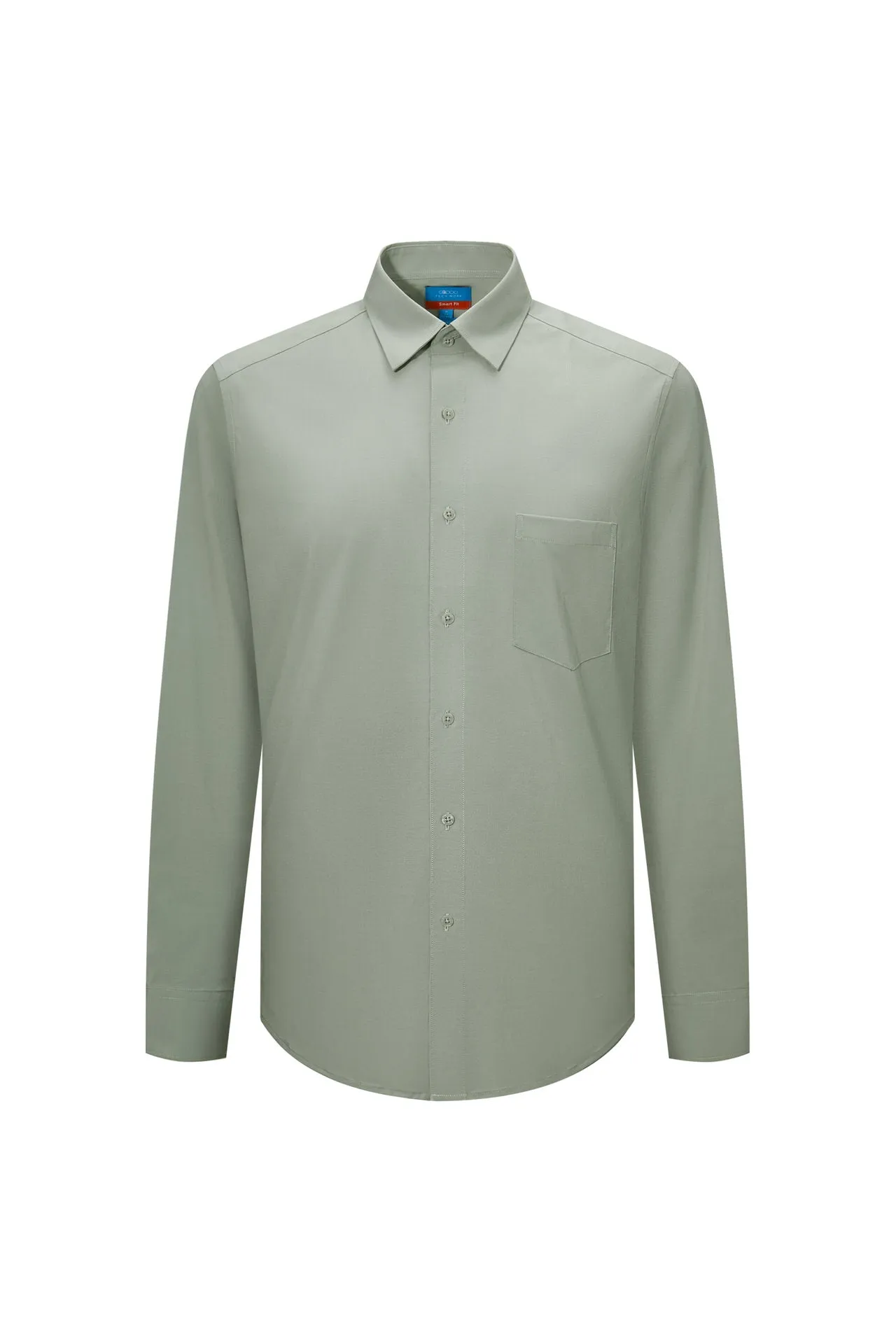 Cool Touch Stretch Poplin Shirt in Smart Fit with Chest Pocket