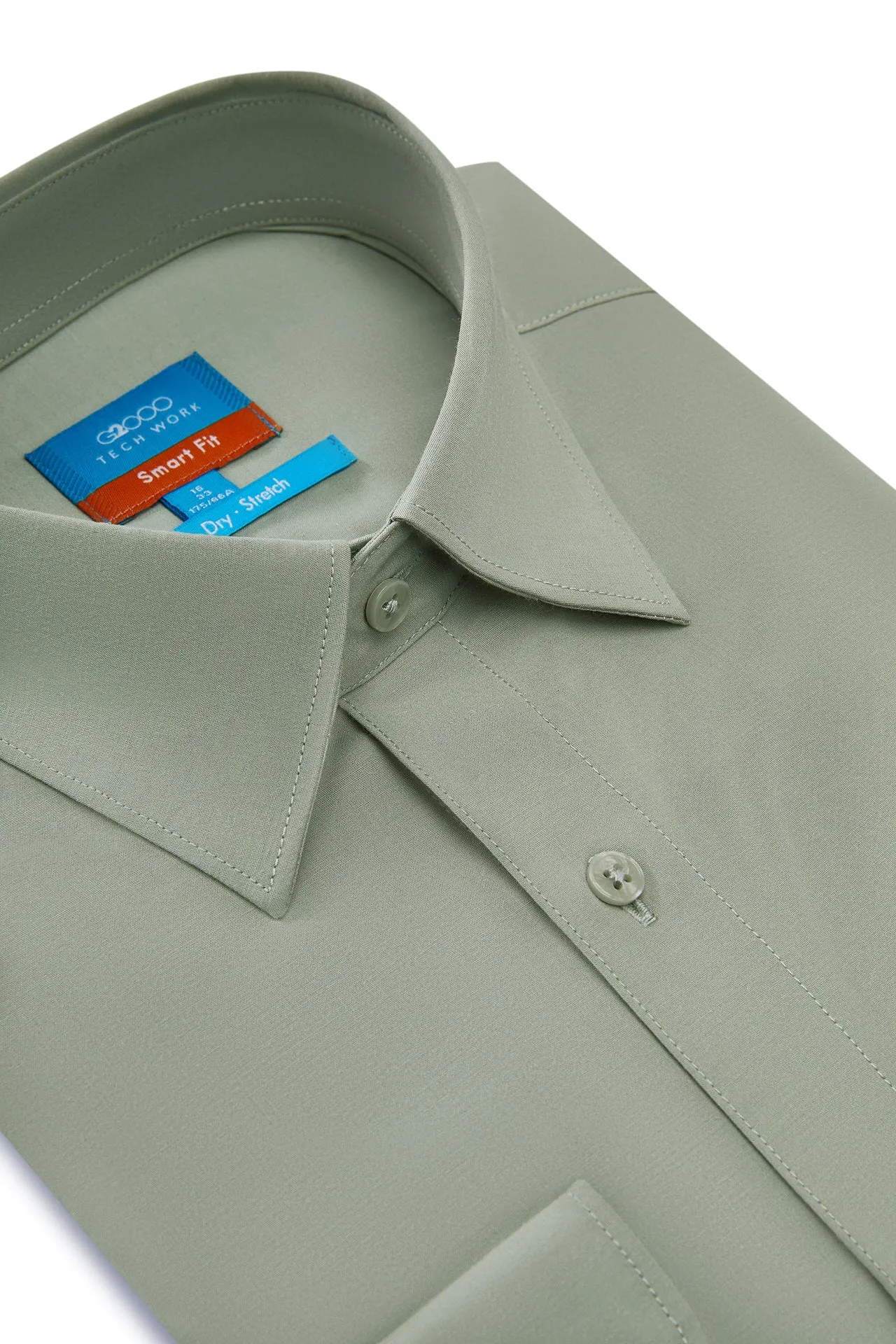 Cool Touch Stretch Poplin Shirt in Smart Fit with Chest Pocket