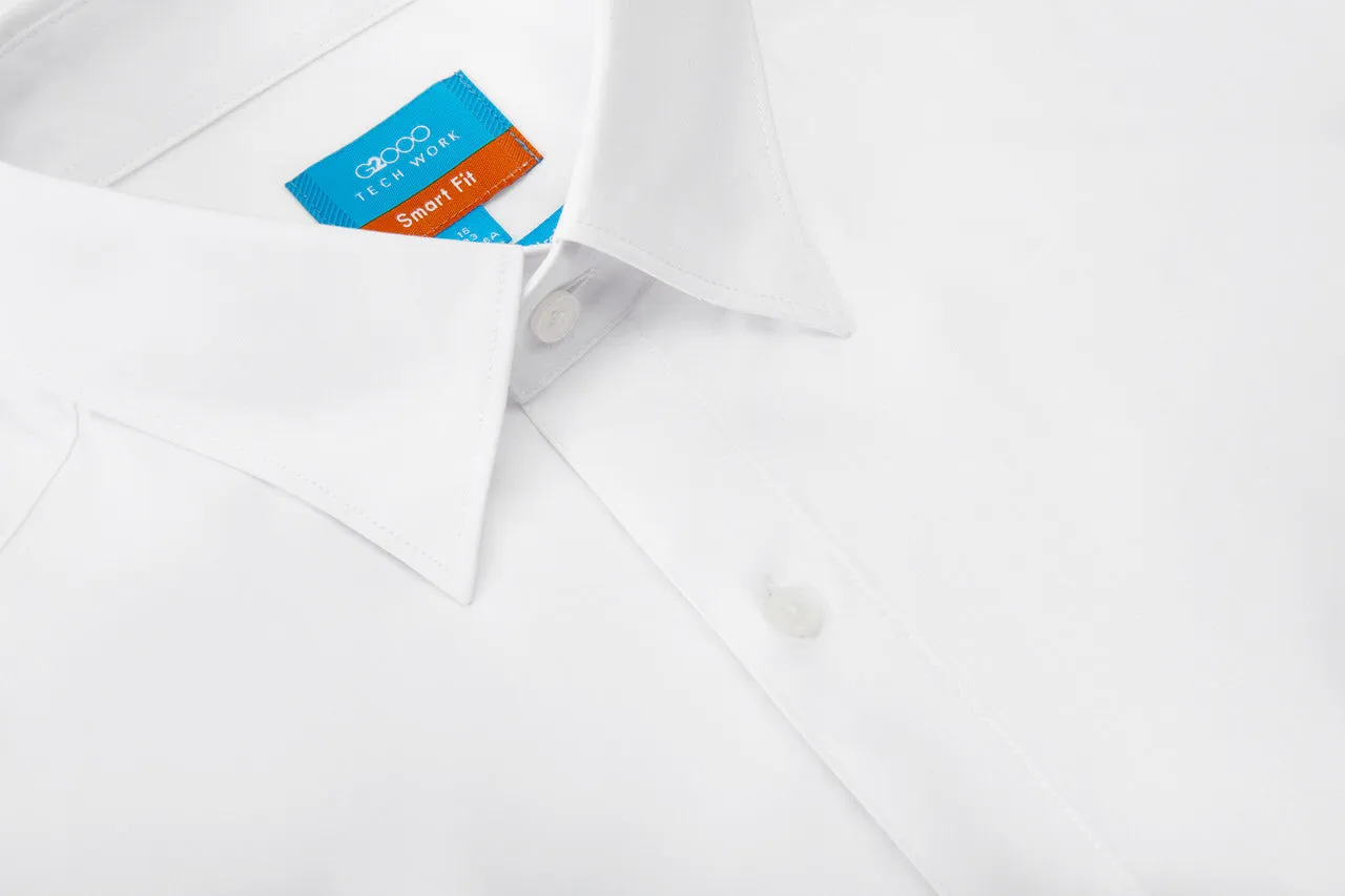 Cool Touch Stretch Poplin Shirt in Smart Fit with Chest Pocket