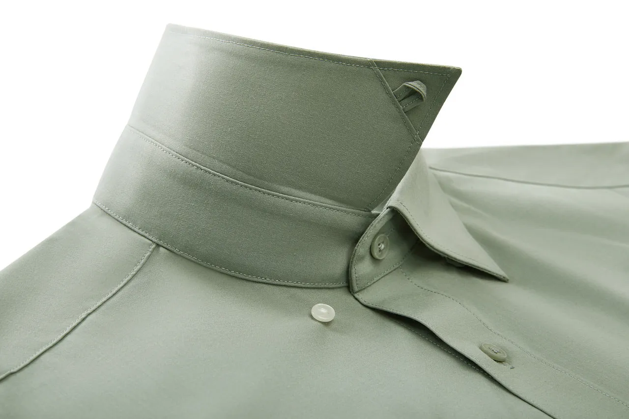 Cool Touch Stretch Poplin Shirt in Smart Fit with Chest Pocket