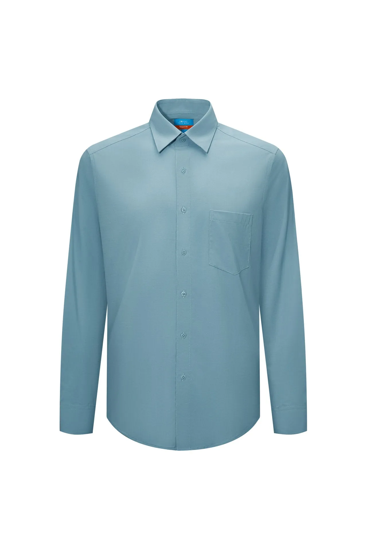 Cool Touch Stretch Poplin Shirt in Smart Fit with Chest Pocket