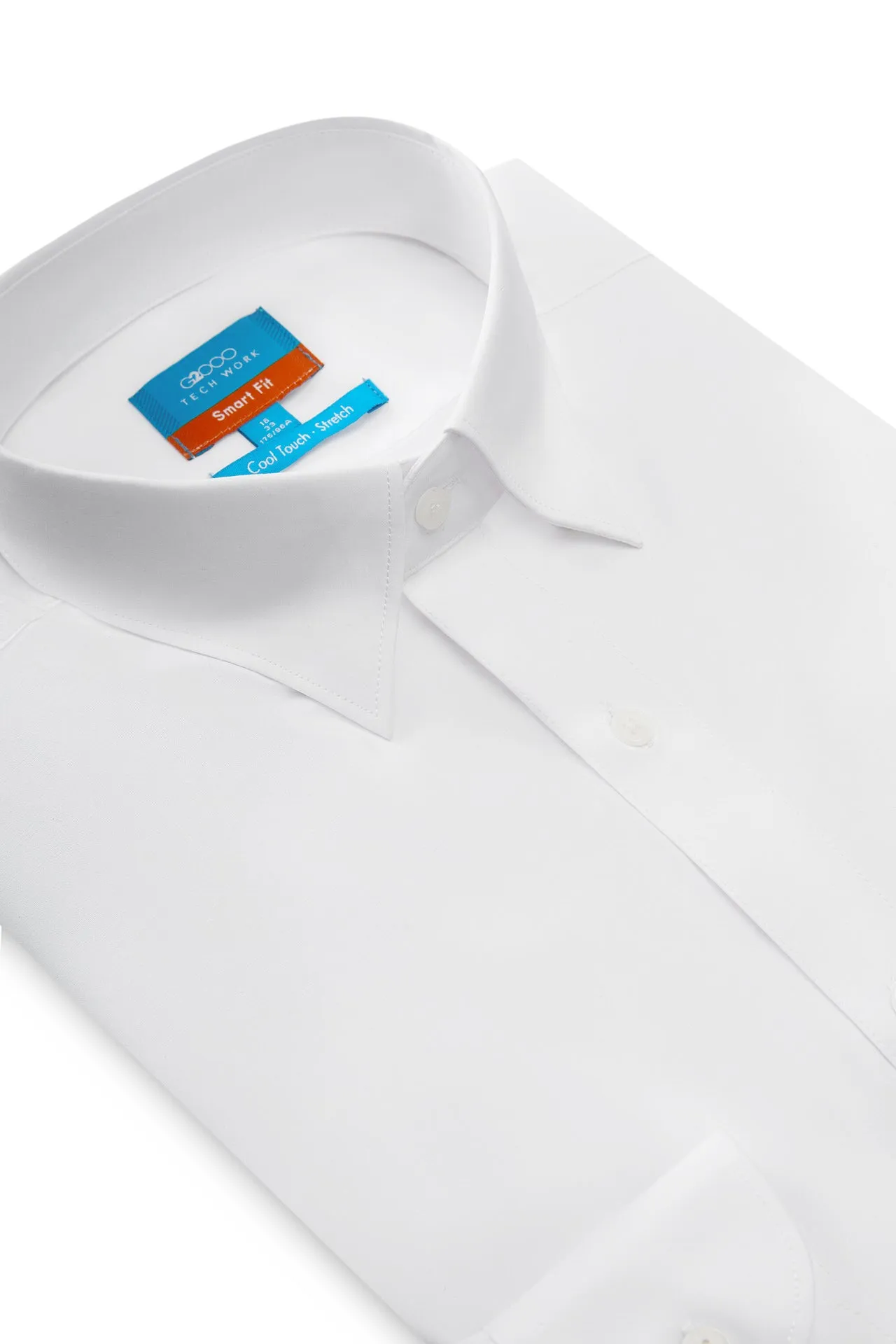 Cool Touch Stretch Poplin Shirt in Smart Fit with Chest Pocket