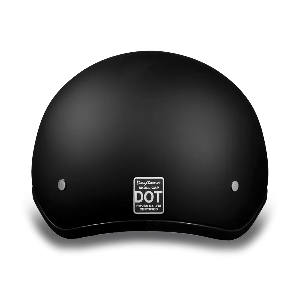 D1-BNS D.O.T. DAYTONA SKULL CAP W/O VISOR - DULL BLACK