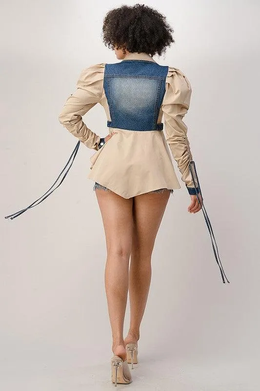 DENIM CONTACT TOP JACKET