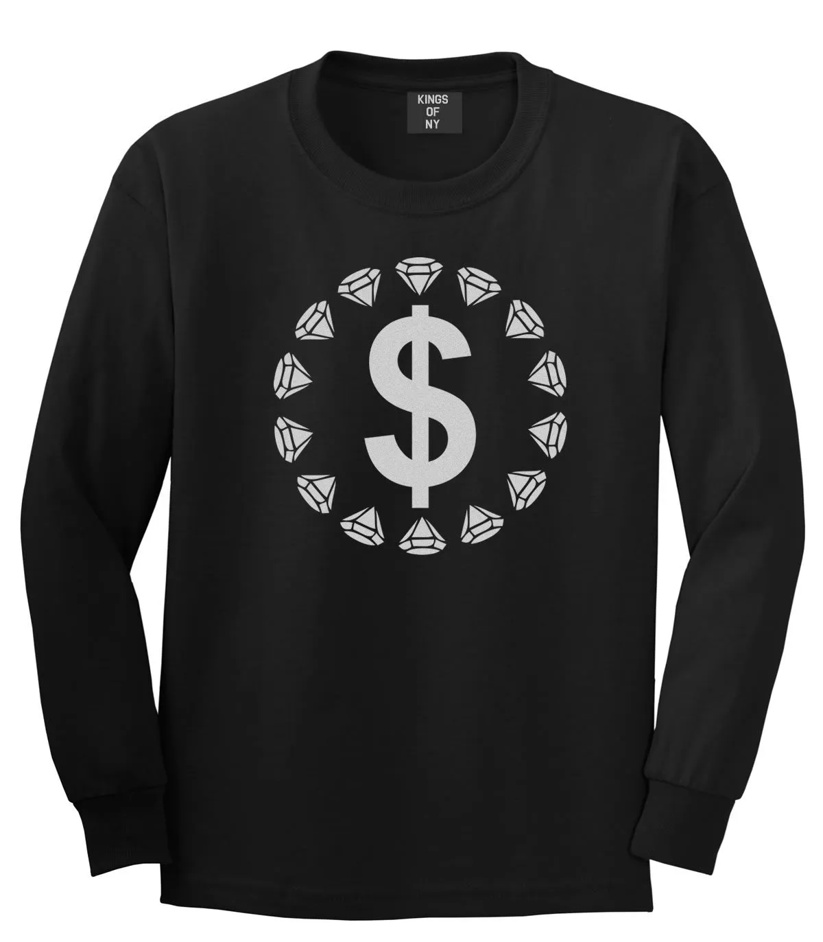 Diamonds Money Sign Logo Boys Kids Long Sleeve T-Shirt
