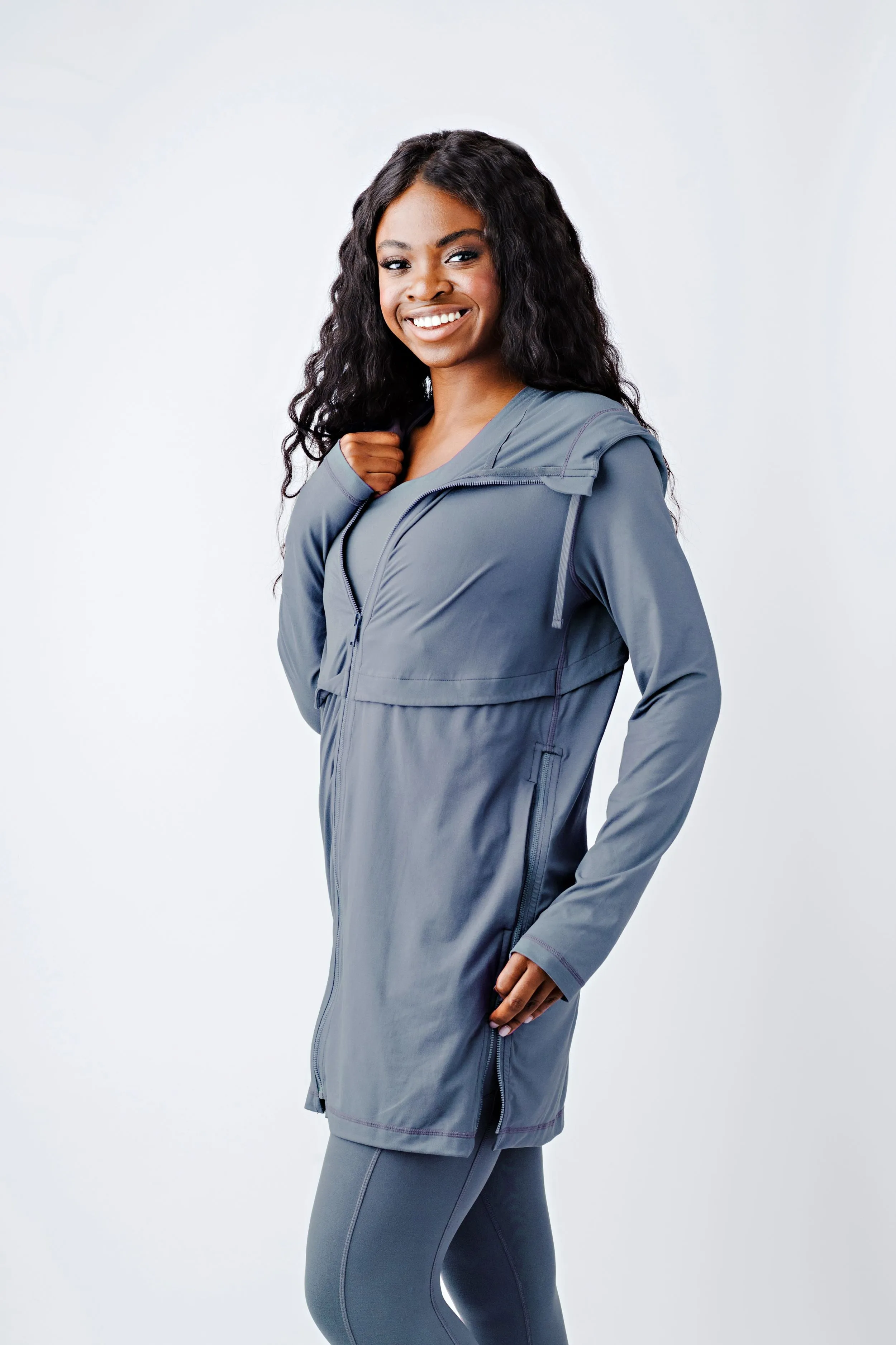 EBW FIT Hooded Zip Tunic Jacket
