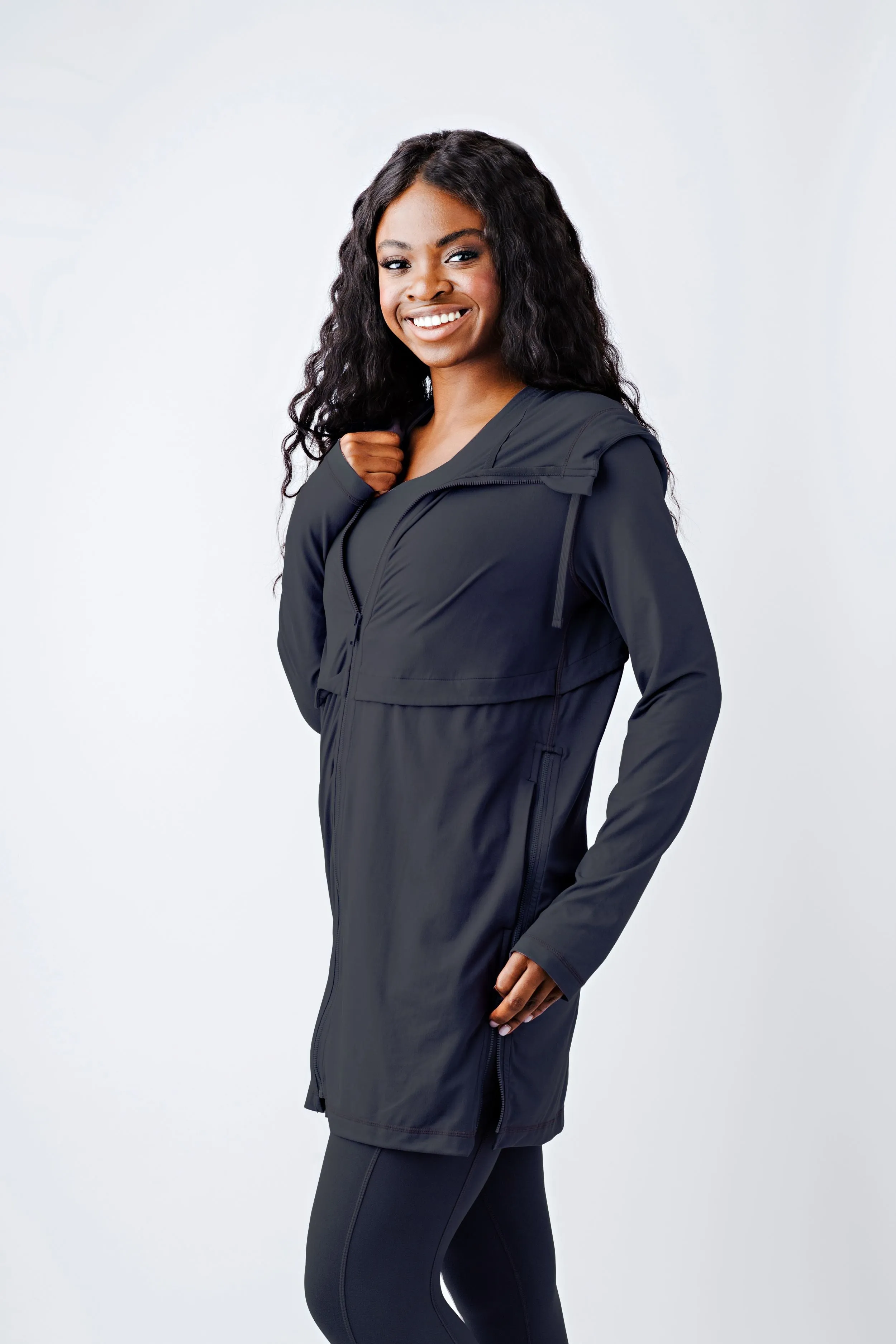 EBW FIT Hooded Zip Tunic Jacket