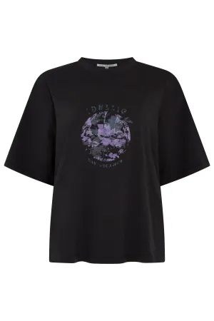 Edie Graphic Tee In Grey
