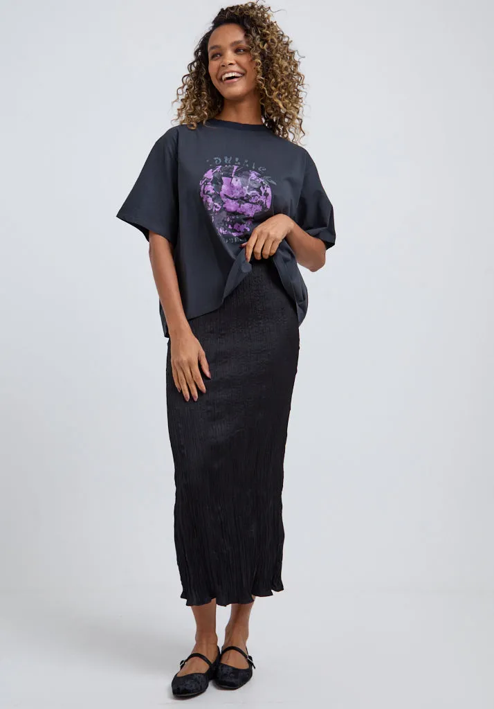 Edie Graphic Tee In Grey