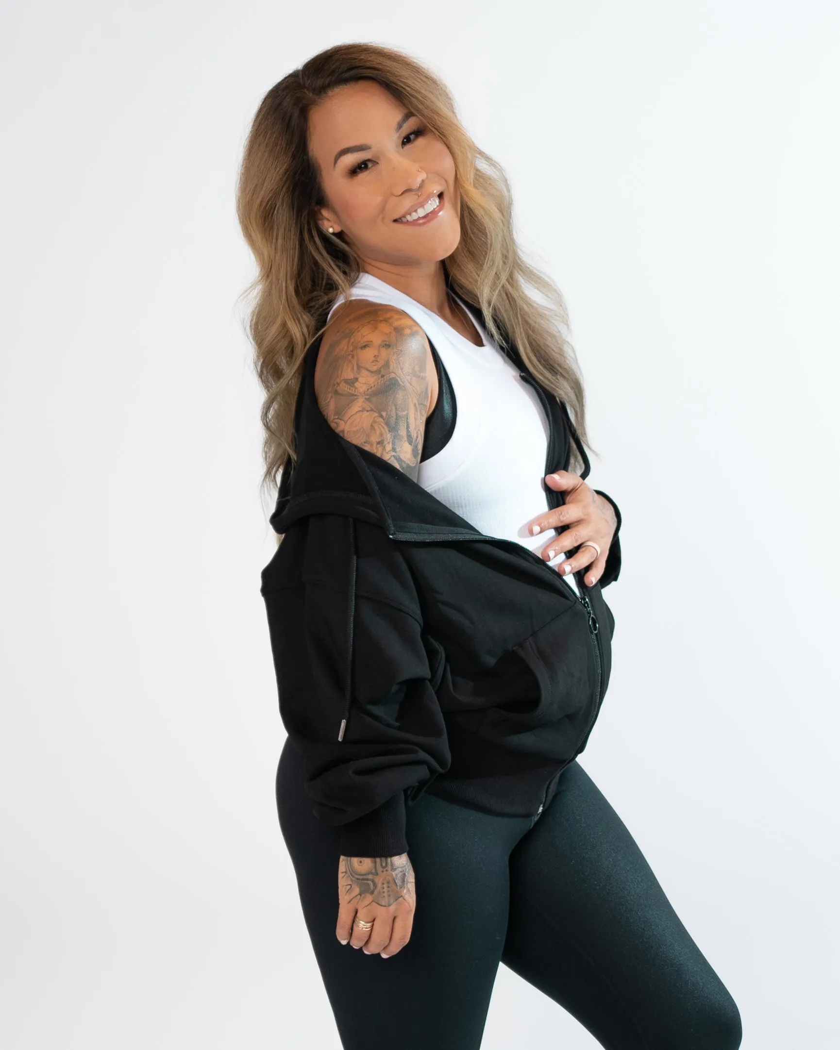 Gabi Zip Up - Black