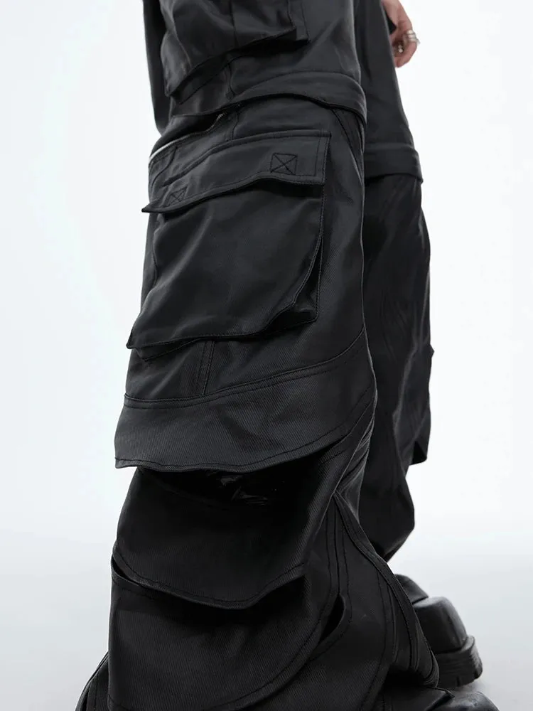High Street Multi Pockets Loose Pants
