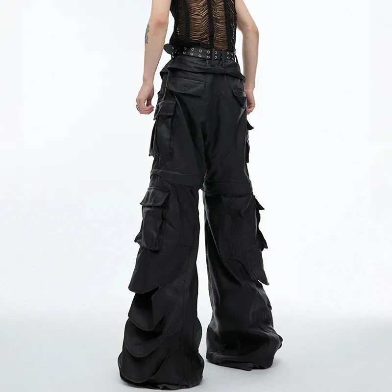 High Street Multi Pockets Loose Pants