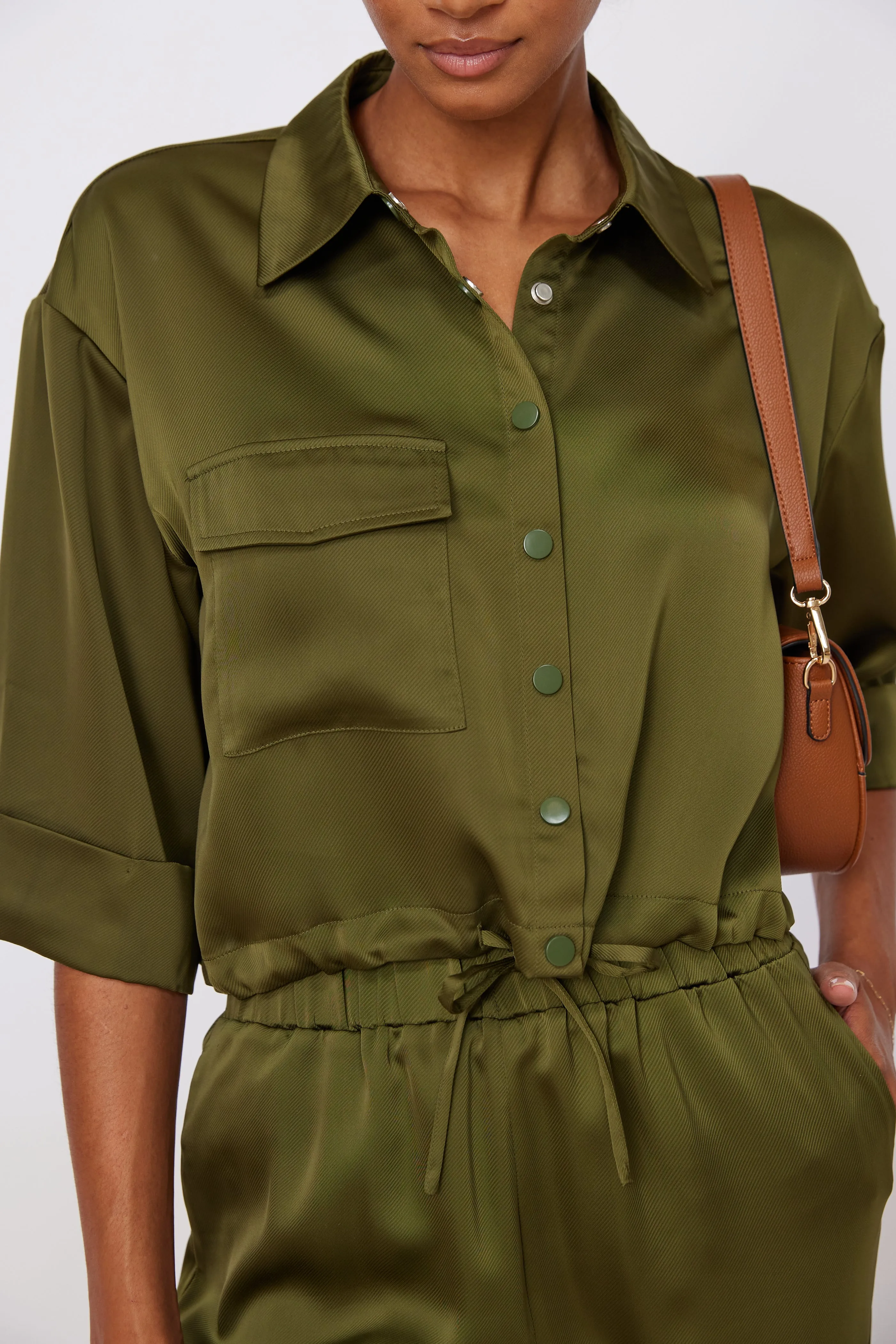 Jamal Cropped Button Up Top