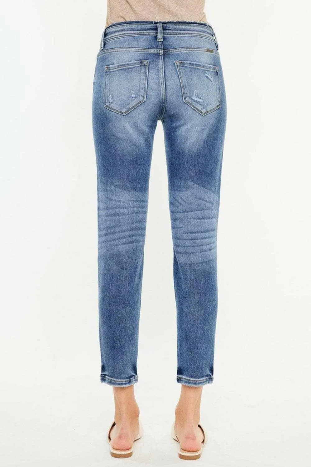 Kancan high rise mom jeans, distressed