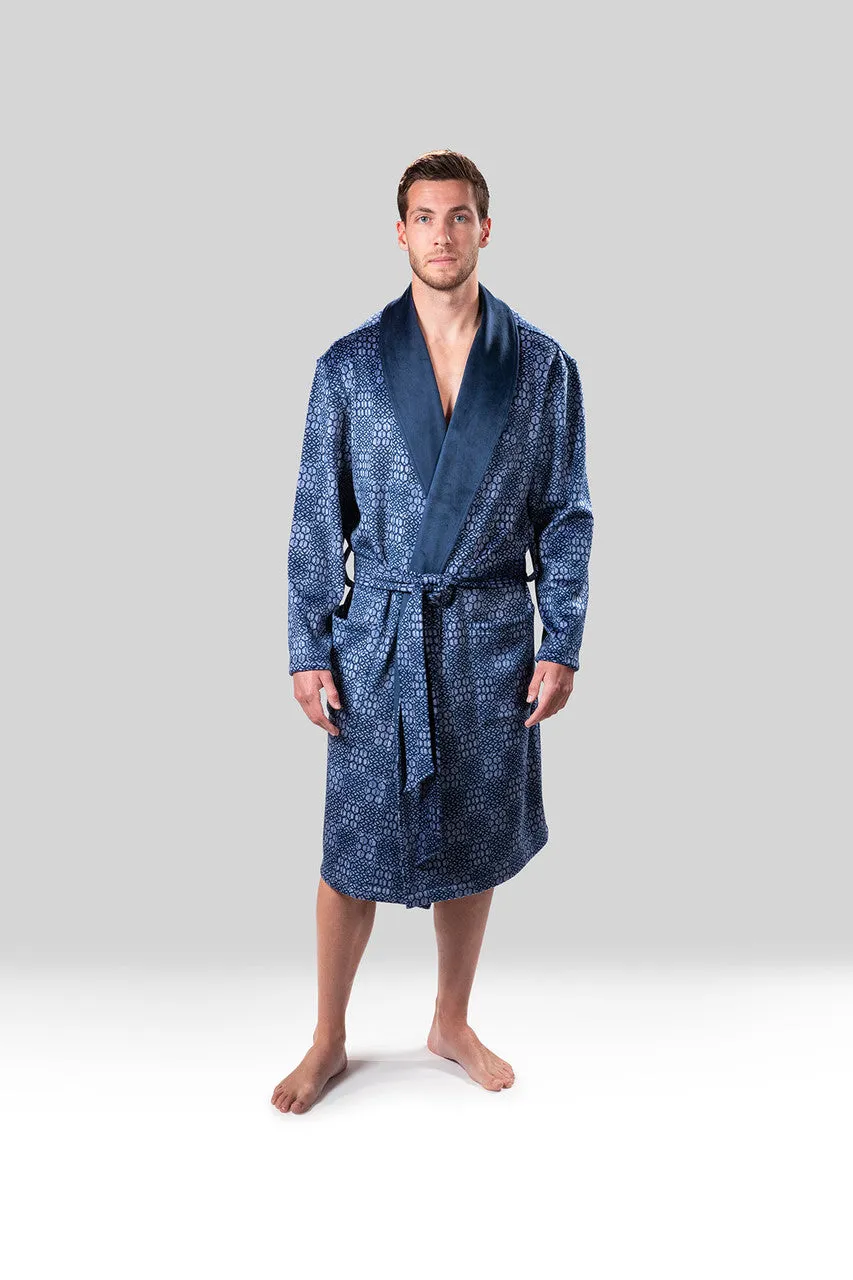 Kasem Comfort Velour Medallion Shawl Collar Robe