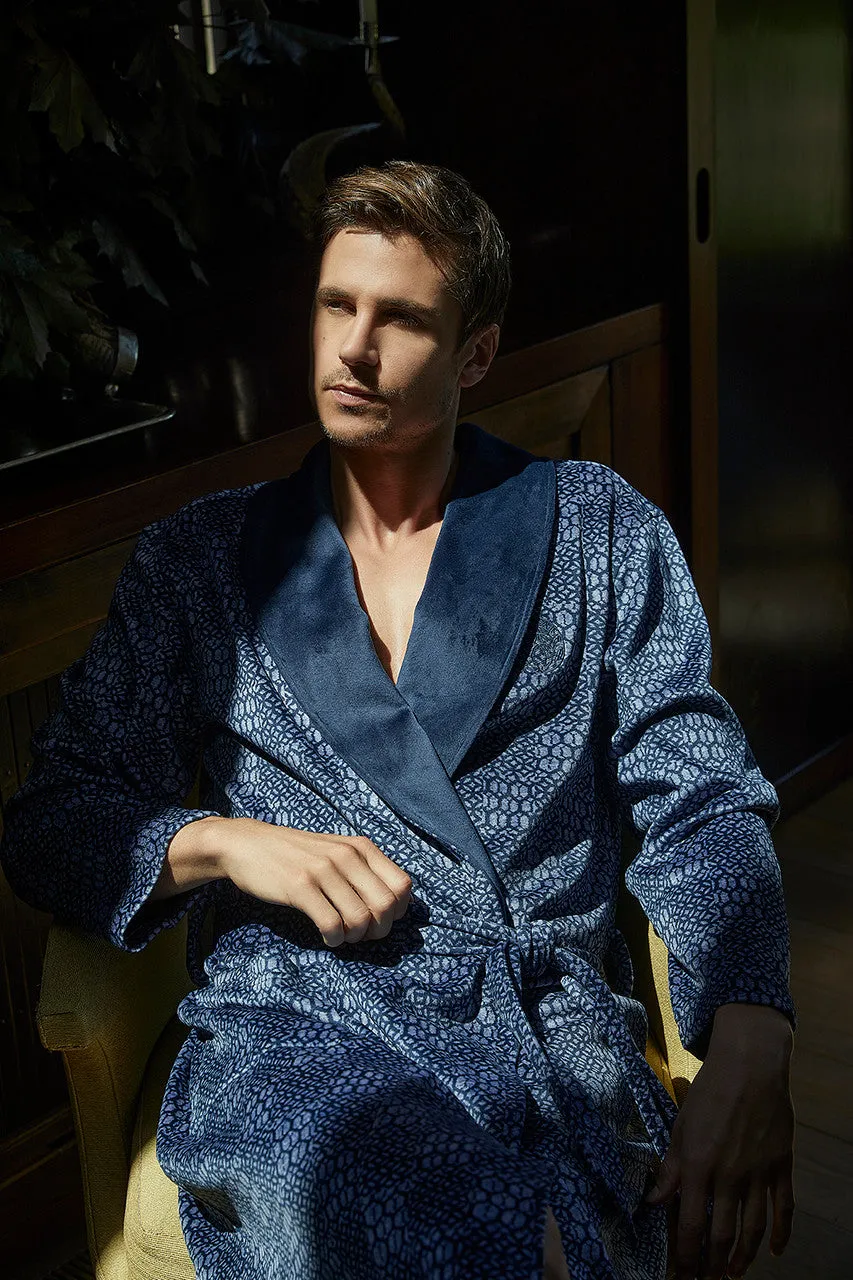 Kasem Comfort Velour Medallion Shawl Collar Robe