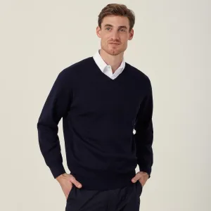 Men's Wool Rich V-Neck Sweater - CATE28