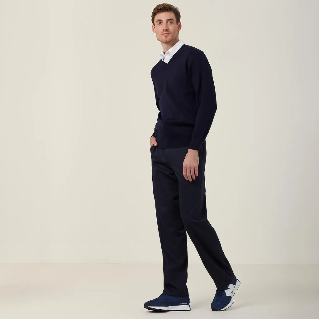 Men's Wool Rich V-Neck Sweater - CATE28