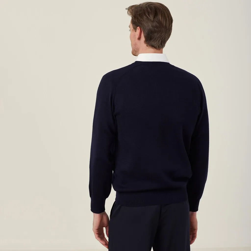 Men's Wool Rich V-Neck Sweater - CATE28