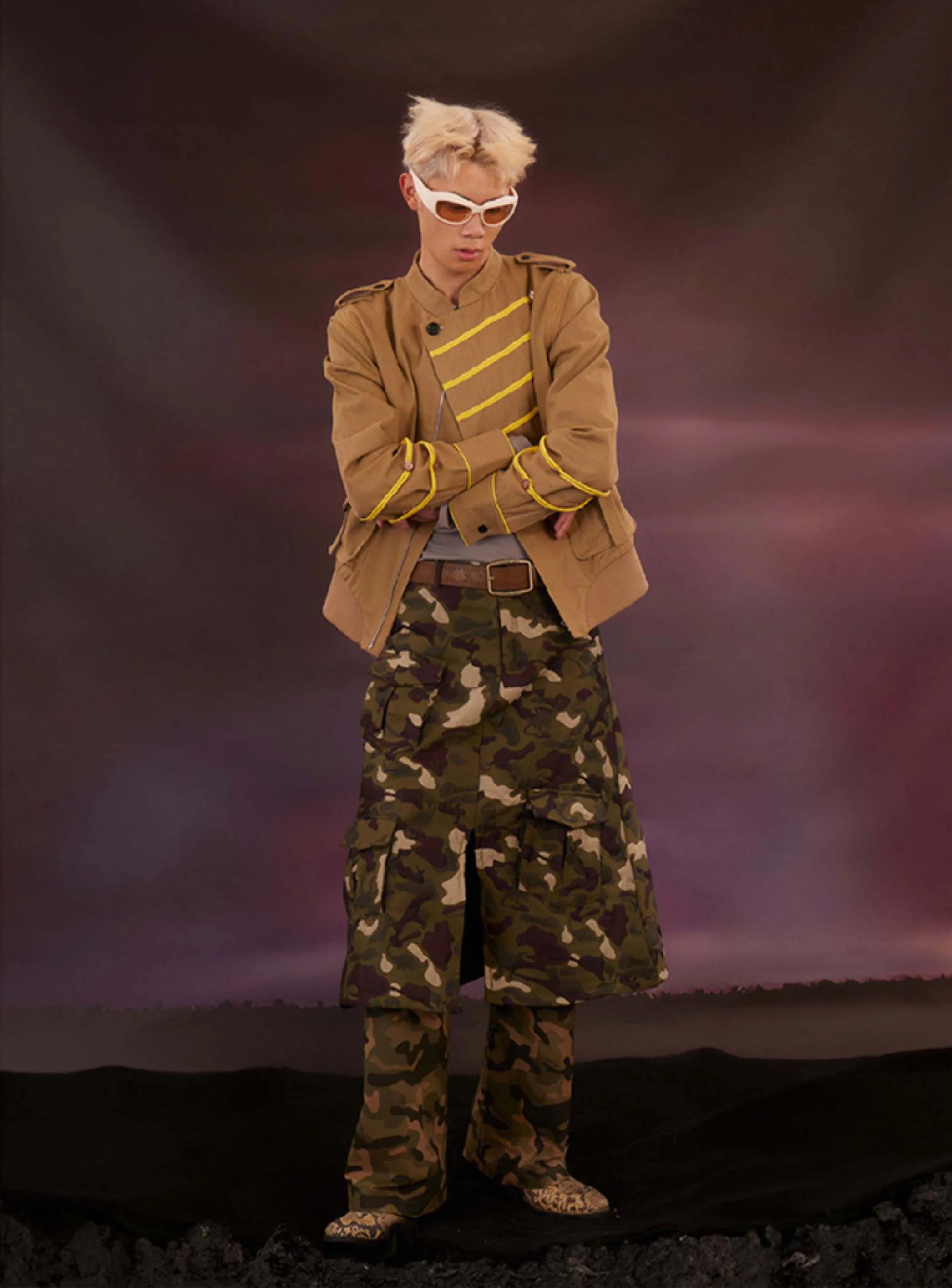 Military Style Skirt Pants
