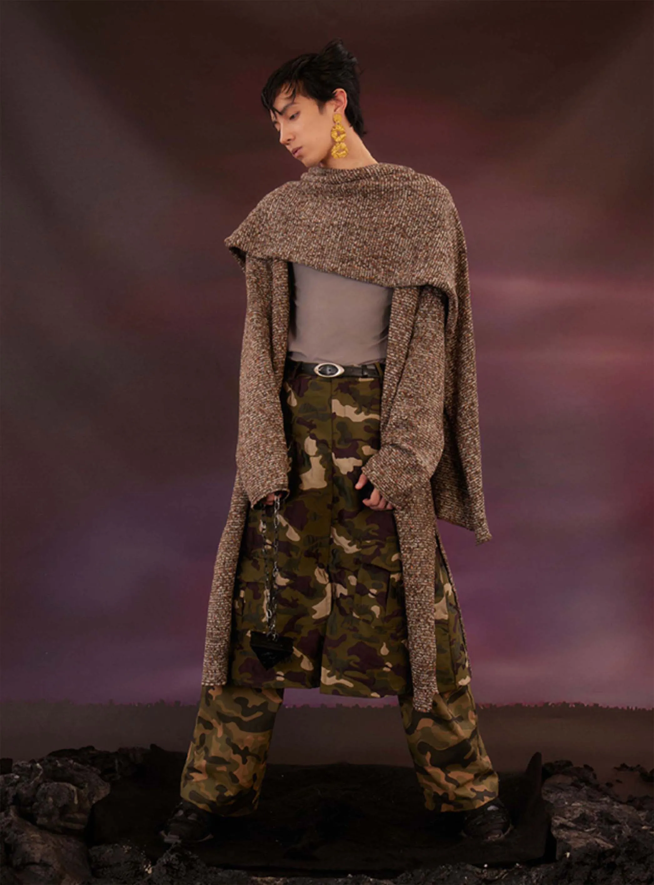Military Style Skirt Pants