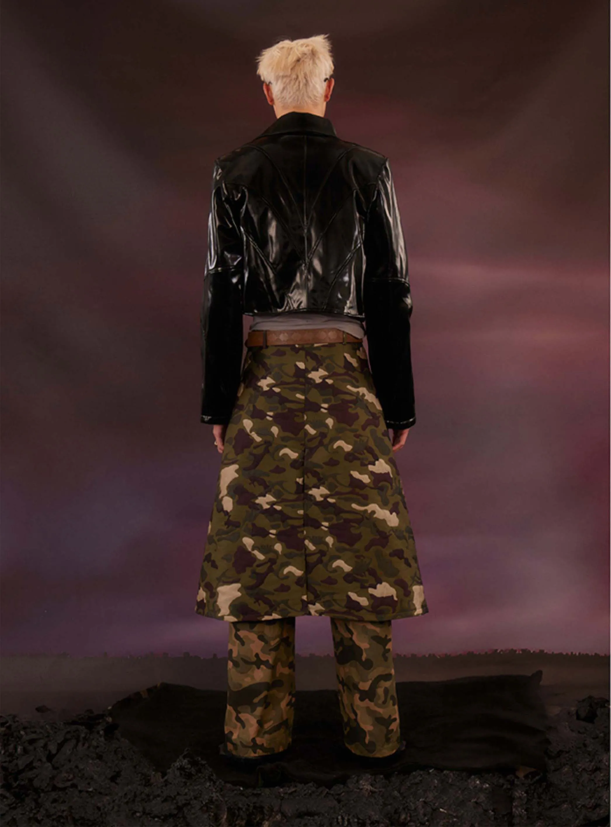 Military Style Skirt Pants