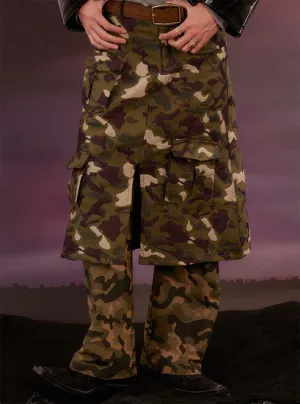 Military Style Skirt Pants
