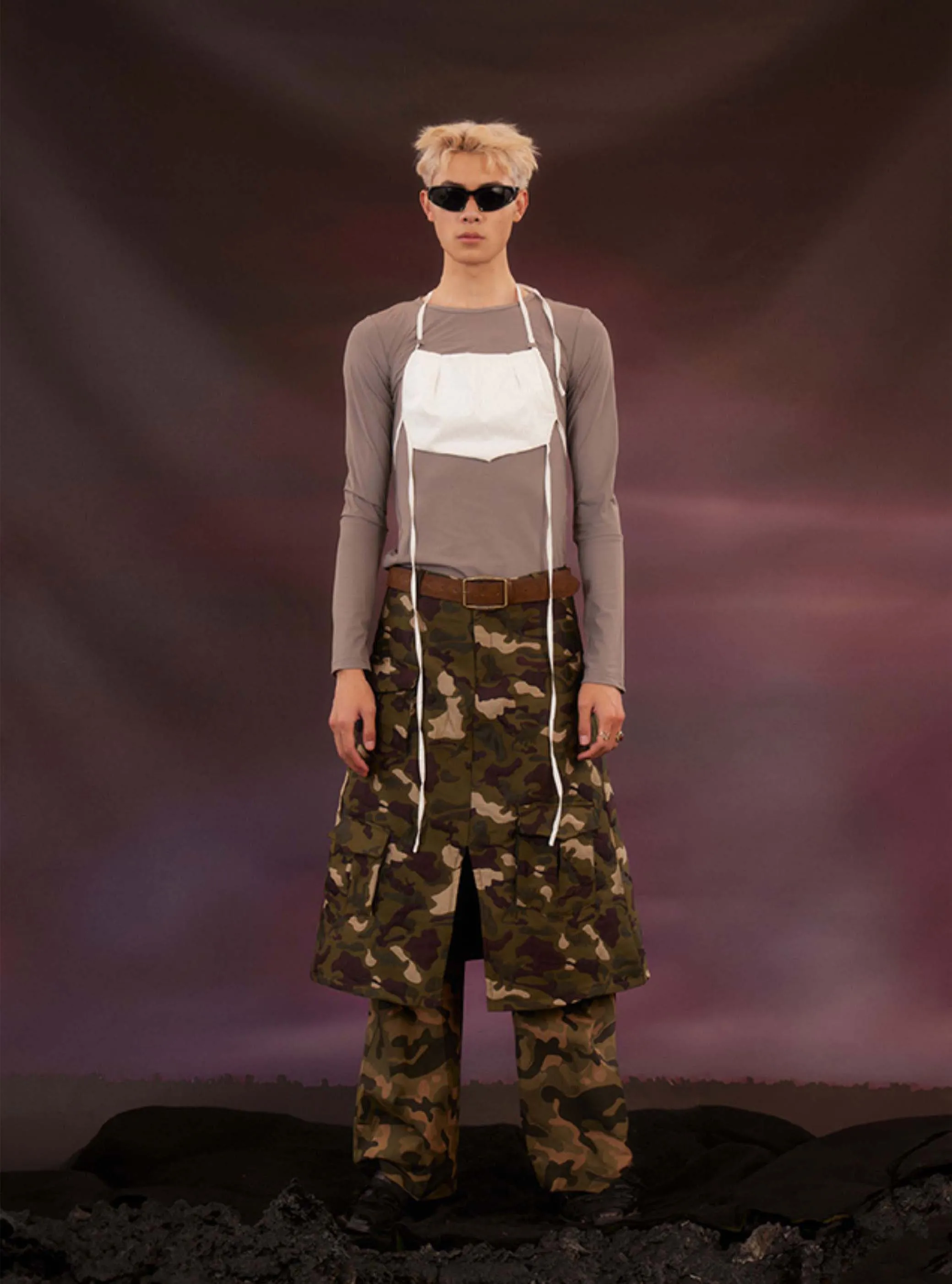 Military Style Skirt Pants