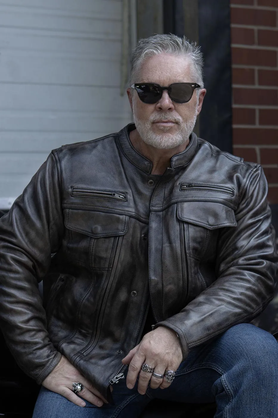Milwaukee Leather MLM1508 Men's Distressed Brown Leather Motorcycle