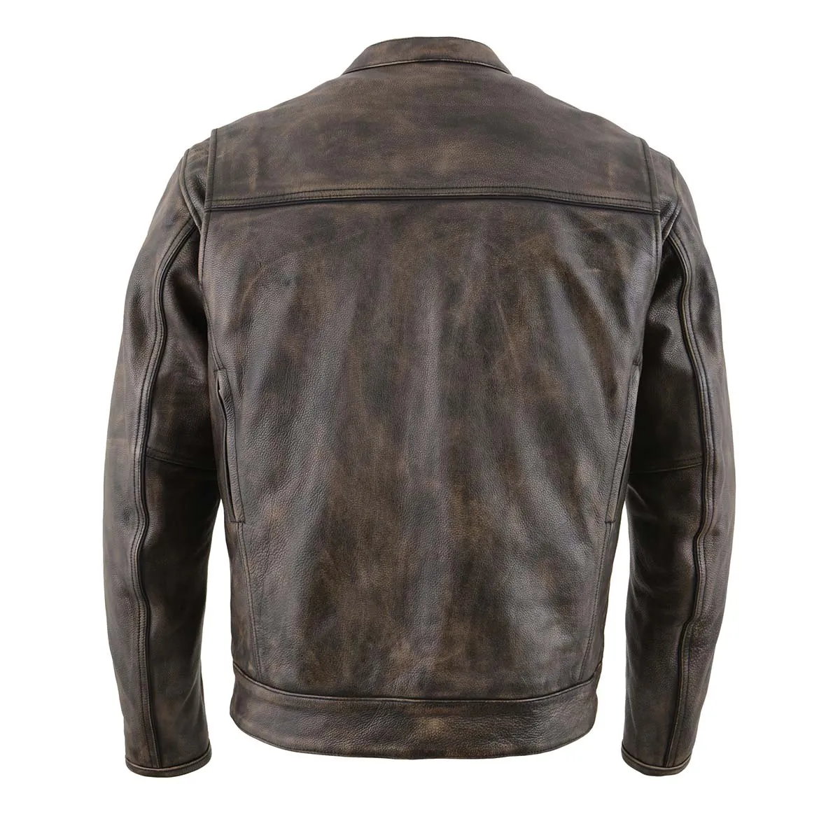 Milwaukee Leather MLM1508 Men's Distressed Brown Leather Motorcycle