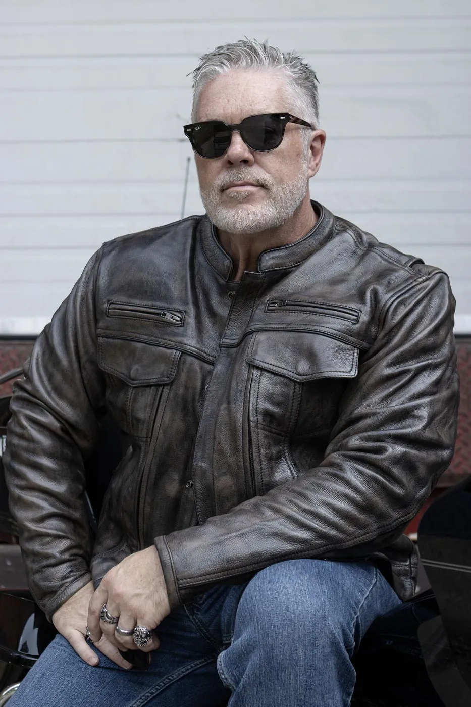 Milwaukee Leather MLM1508 Men's Distressed Brown Leather Motorcycle