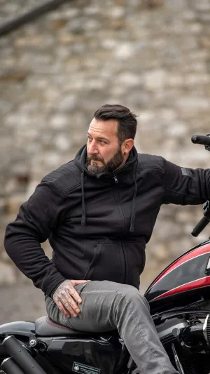 Motorrad Hoodie Zipper Blackster