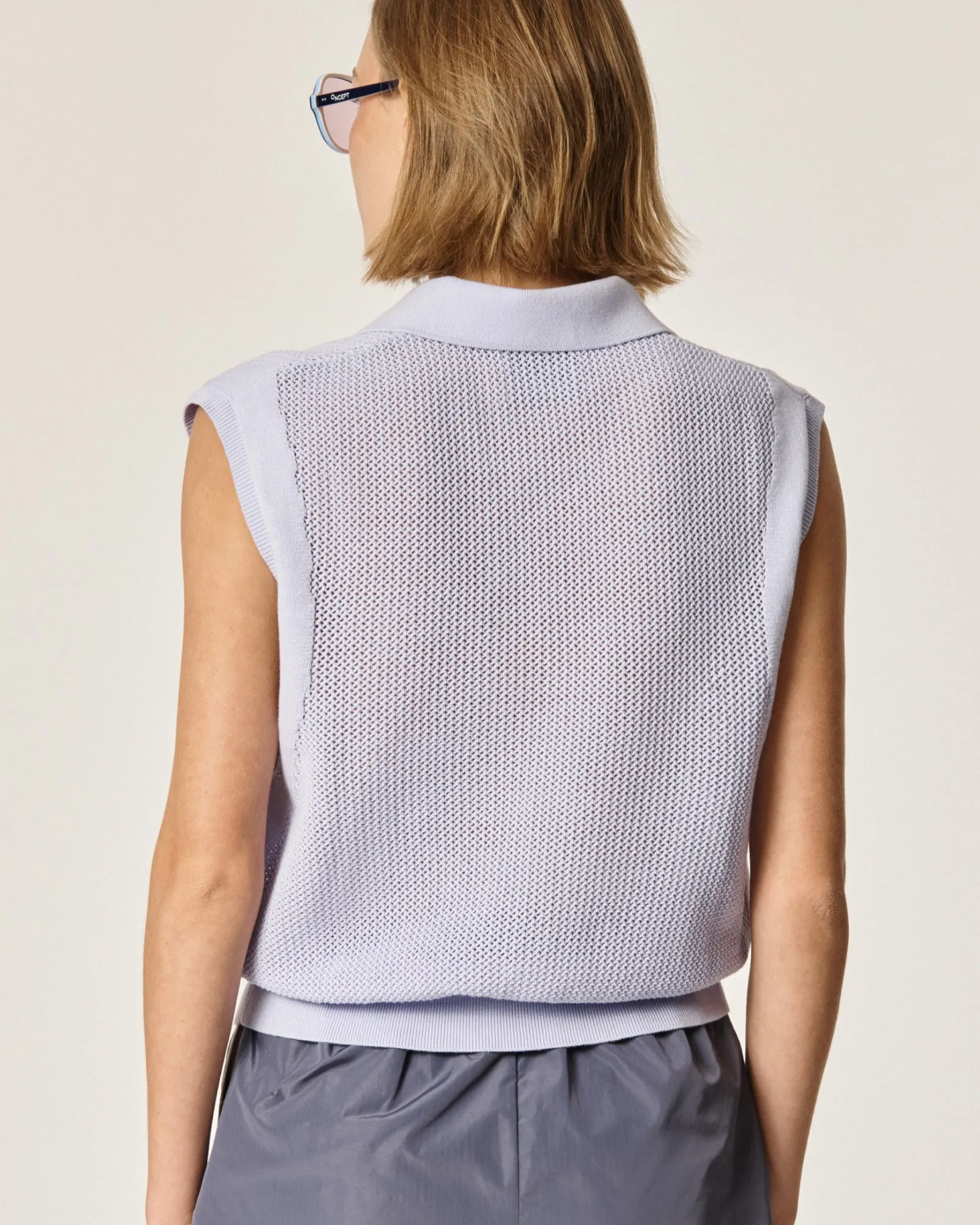 Oncept Kennedy Sleeveless Knit Polo in Lavender