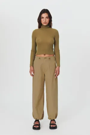 Parachute Pants Ecru Olive