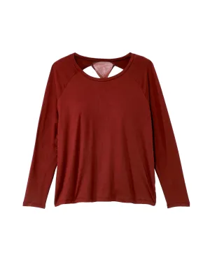 Pepperberry Long Sleeve Tee | Burgundy